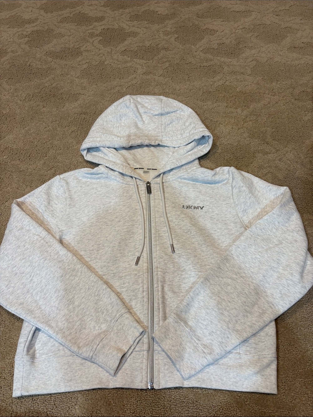 DKNY Woman’s Grey Zip Up Hoodie